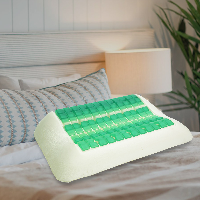 Coussin d'oreiller haut et bas en gel de fibres de polyester
