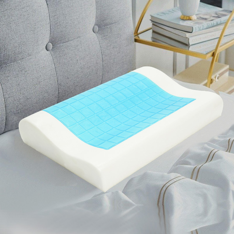 Oreiller en gel confortable pour le cou à grandes vagues en forme de B