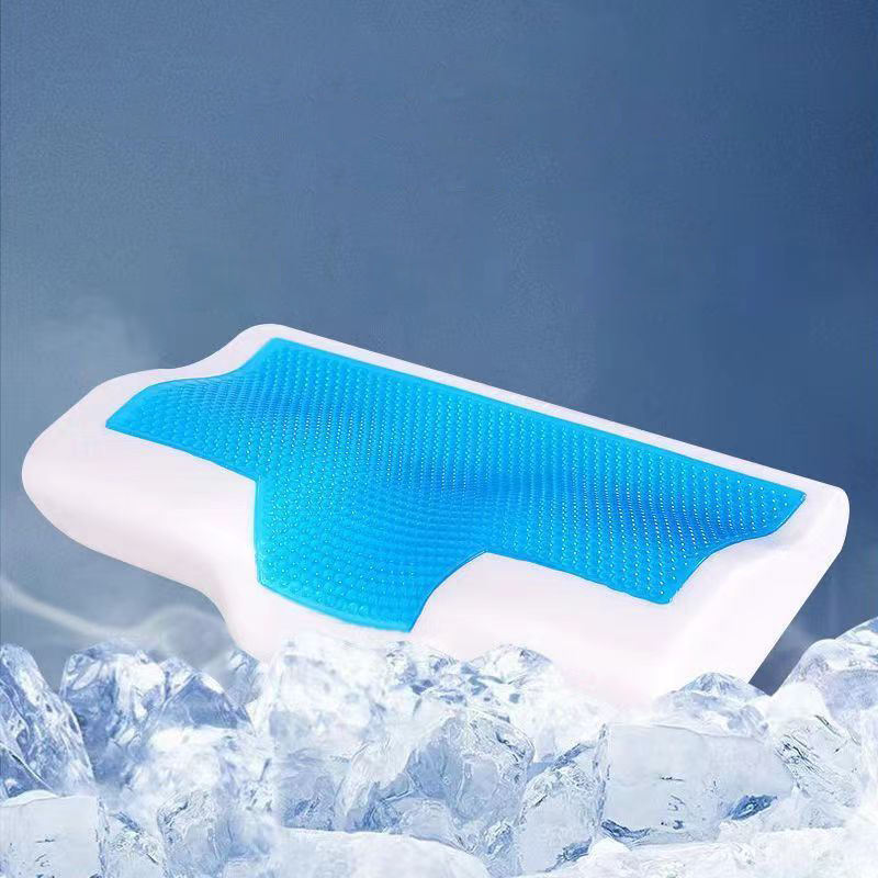 Oreiller en gel rafraîchissant à points en forme de langue