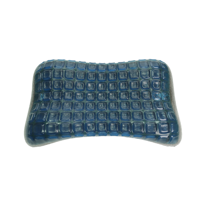 Oreiller orthopédique en gel mousse à mémoire de forme bleu foncé
