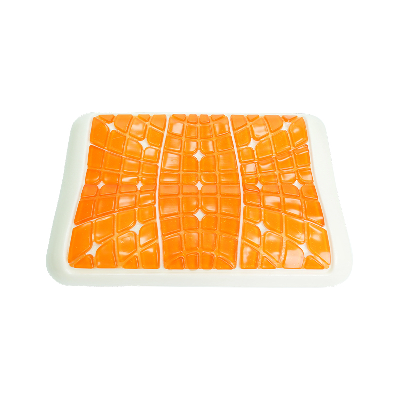 Oreiller en mousse à mémoire de forme rafraîchissant avec gel de massage jaune